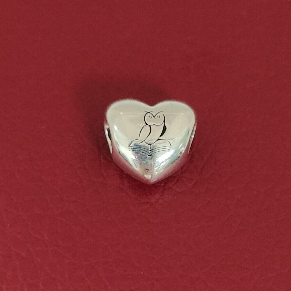 Pandora Pedagogia Charm Bead Bird Book Pendant S925 Silver Bracelet Pendant